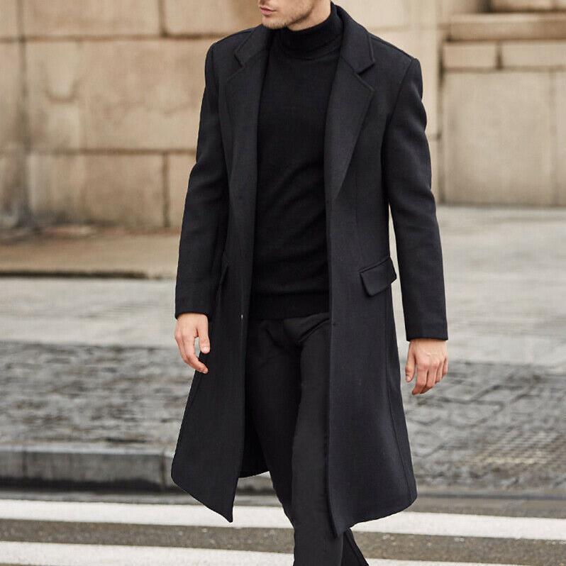 Woolen Long Trench Coat