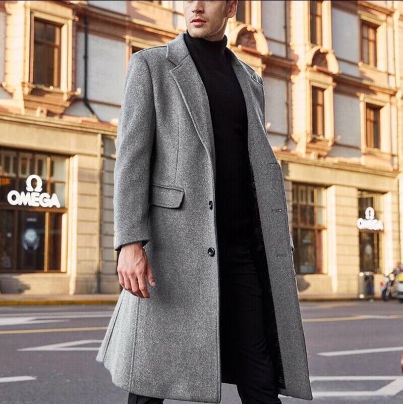 Woolen Long Trench Coat
