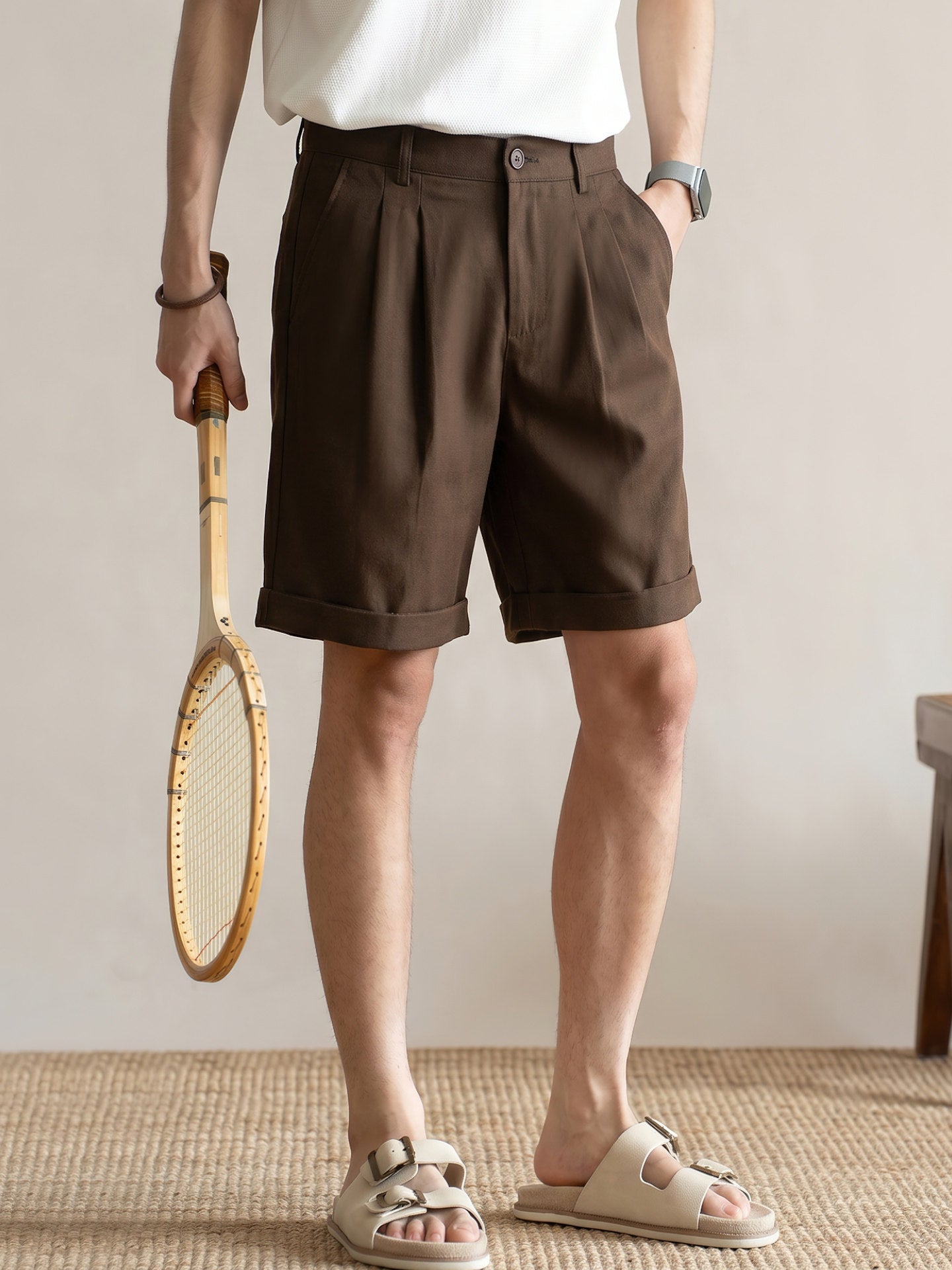 Retro Pleated Shorts