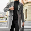Woolen Mid-Length Trench Coat