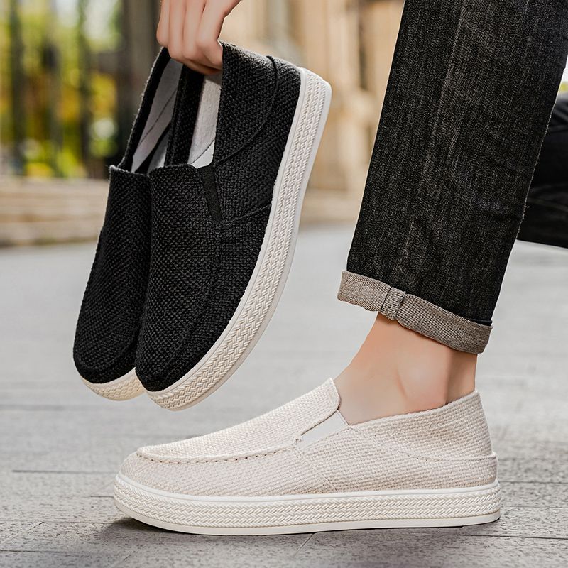 Linen Slip-on Loafers