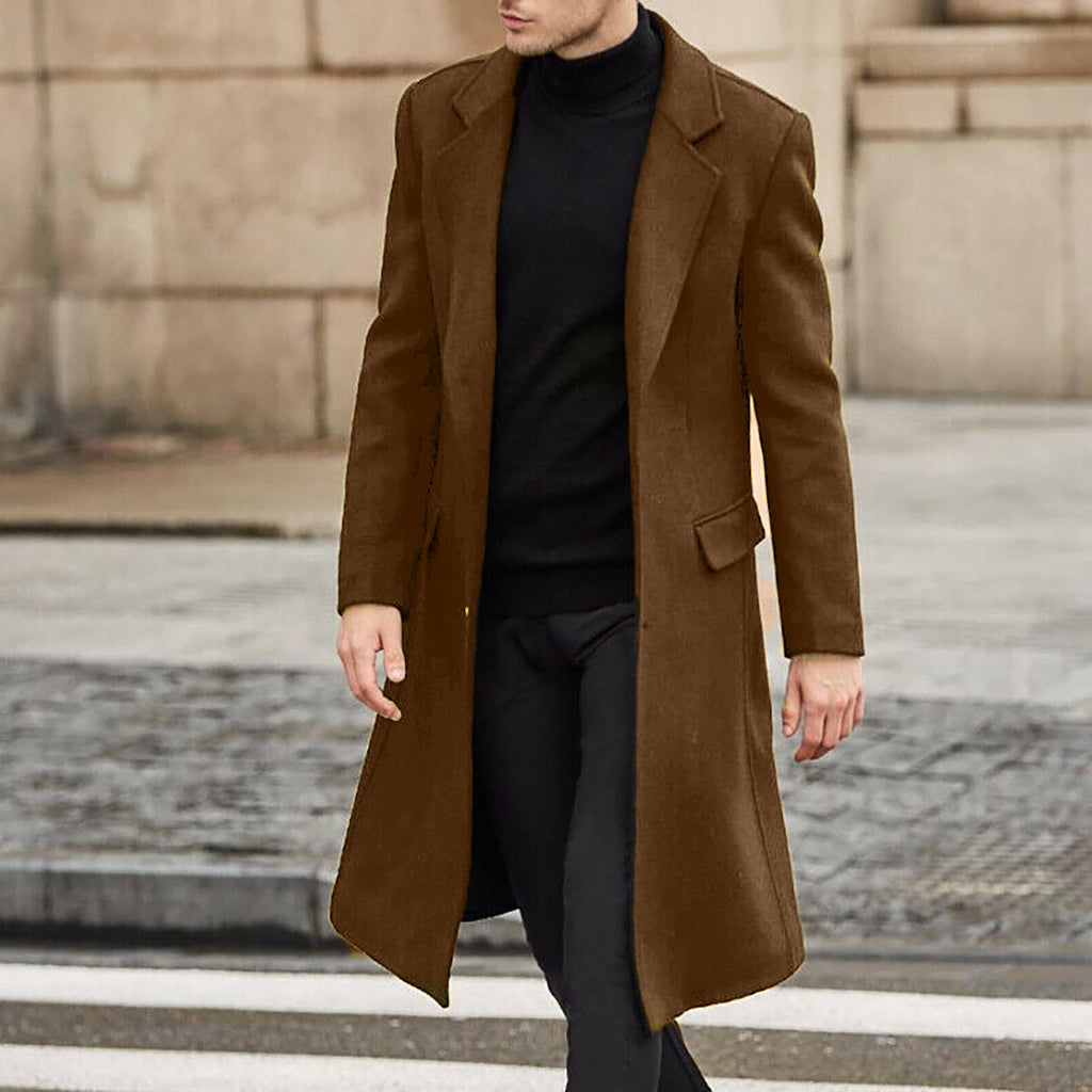 Woolen Long Trench Coat