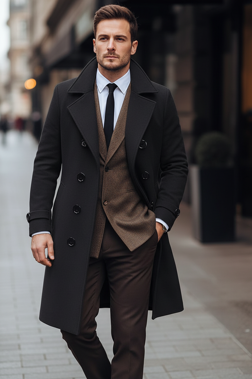 Old Money Woolen Trench Coat